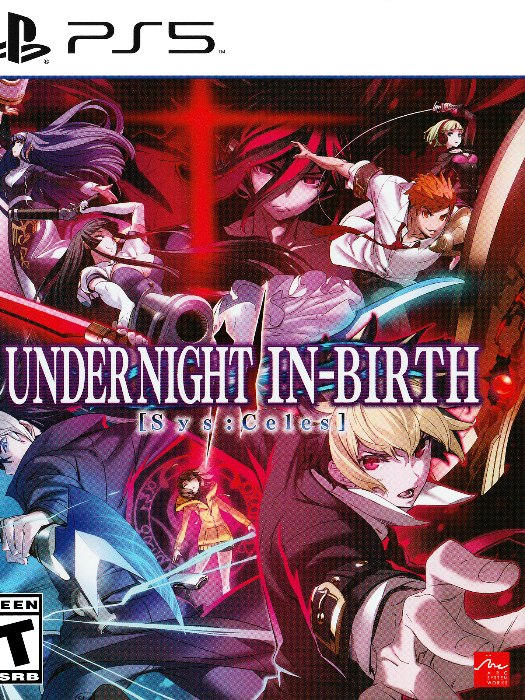 Under night in birth 2 ps5 boş oyun kutusu ve kapak baskısı