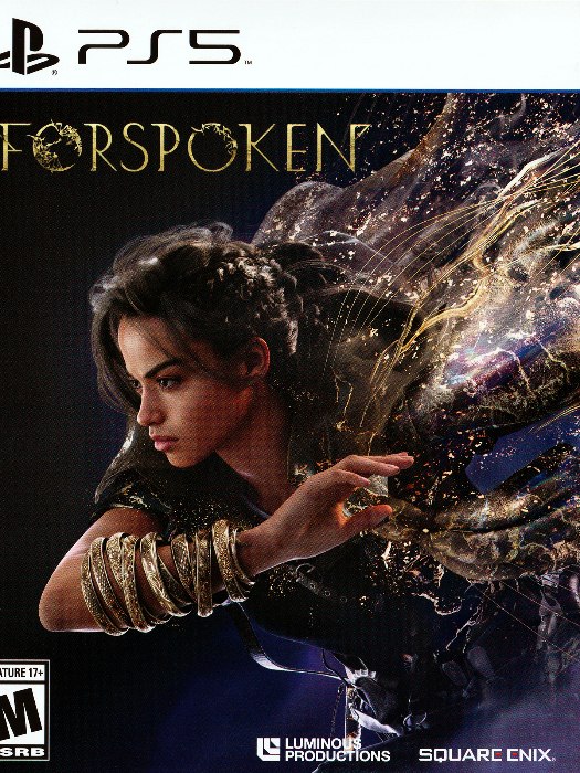 Forspoken ps5 boş oyun kutusu ve kapak baskısı