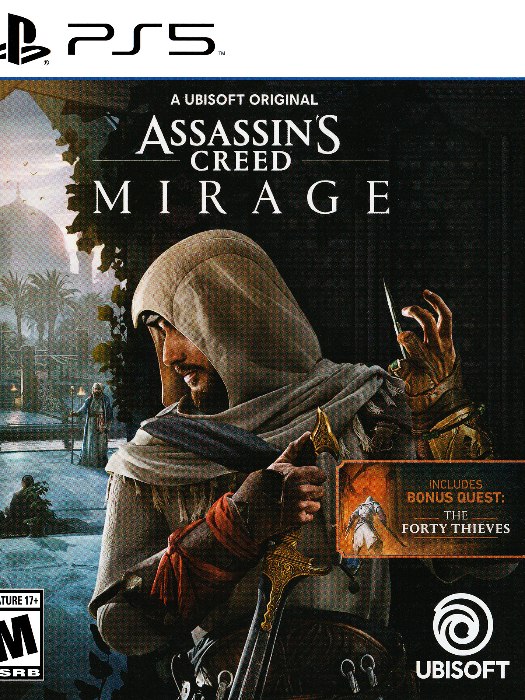 Assassins creed mirage ps5 boş oyun kutusu ve kapak baskısı