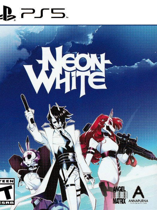 Neon white ps5 boş oyun kutusu ve kapak baskısı