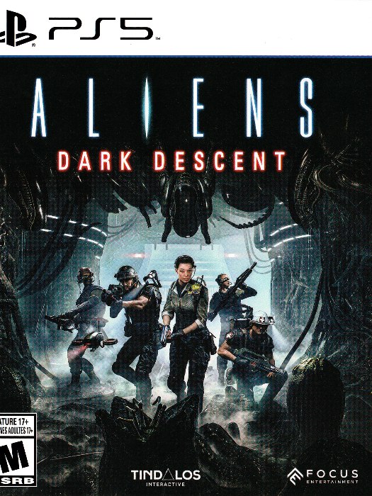Aliens dark descent ps5 boş oyun kutusu ve kapak baskısı