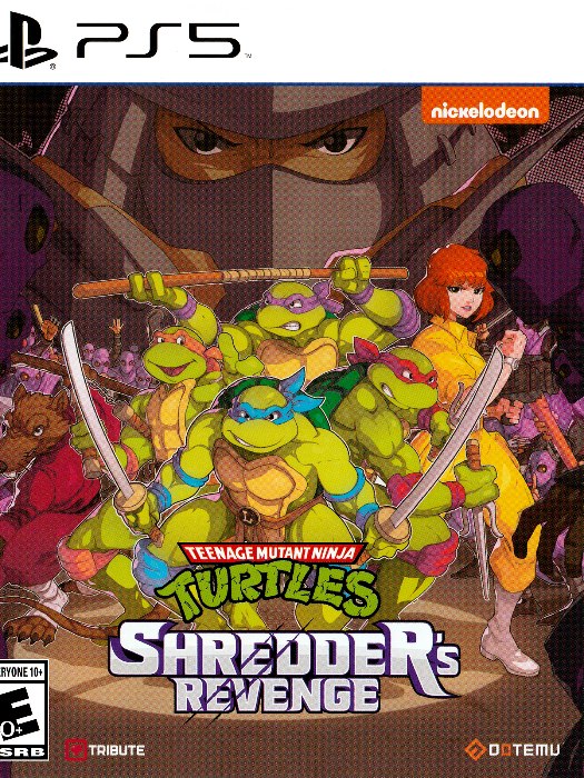 Teenage mutant ninja turtles shredders revenge ps5 boş oyun kutusu ve kapak baskısı