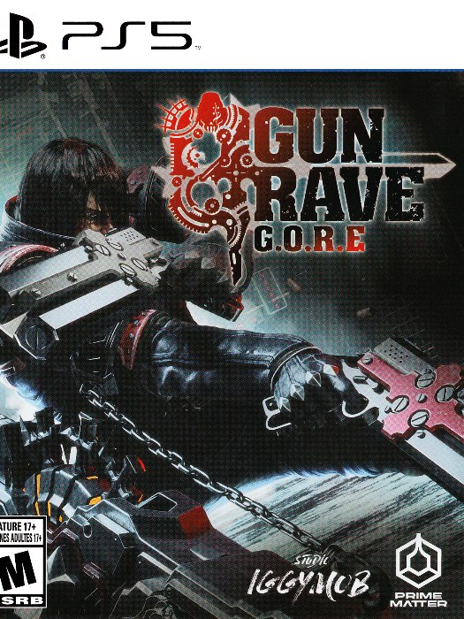 Gungrave g.o.r.e ps5 boş oyun kutusu ve kapak baskısı
