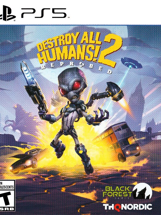 Destroy all humans! 2 ps5 boş oyun kutusu ve kapak baskısı