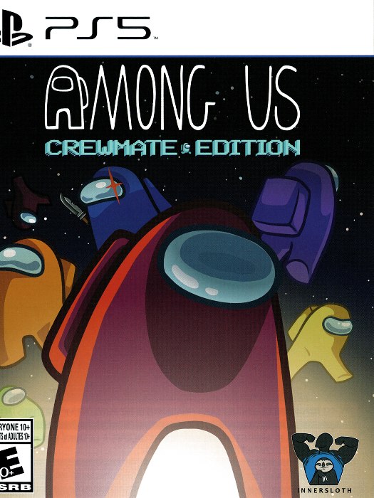 Among us crewmate edition ps5 boş oyun kutusu ve kapak baskısı