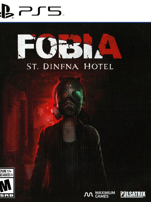 Fobia st. dinfna hotel ps5 boş oyun kutusu ve kapak baskısı
