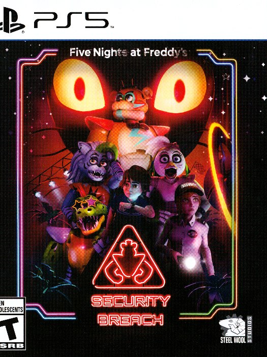 Five nights at freddys ps5 boş oyun kutusu ve kapak baskısı