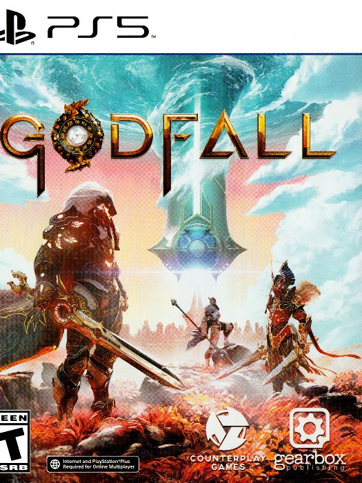 Godfall ps5 boş oyun kutusu ve kapak baskısı