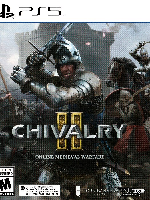 Chivalry 2 ps5 boş oyun kutusu ve kapak baskısı