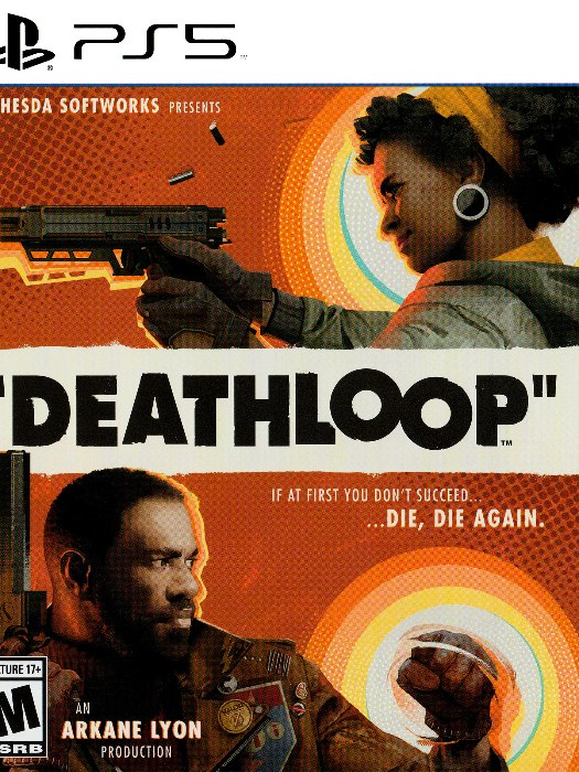 Deathloop ps5 boş oyun kutusu ve kapak baskısı