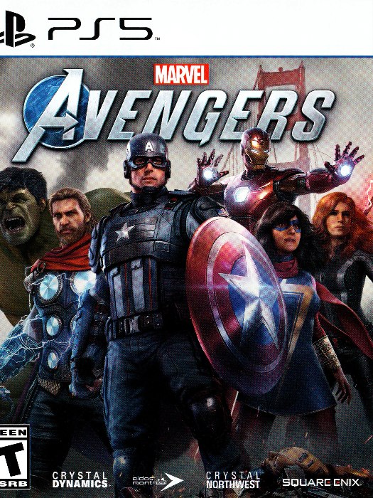 Marvel avengers ps5 boş oyun kutusu ve kapak baskısı