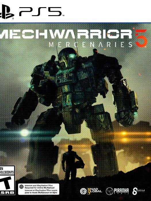 Mechwarrior 5 ps5 boş oyun kutusu ve kapak baskısı