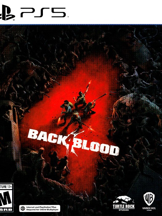 Back 4 blood ps5 boş oyun kutusu ve kapak baskısı