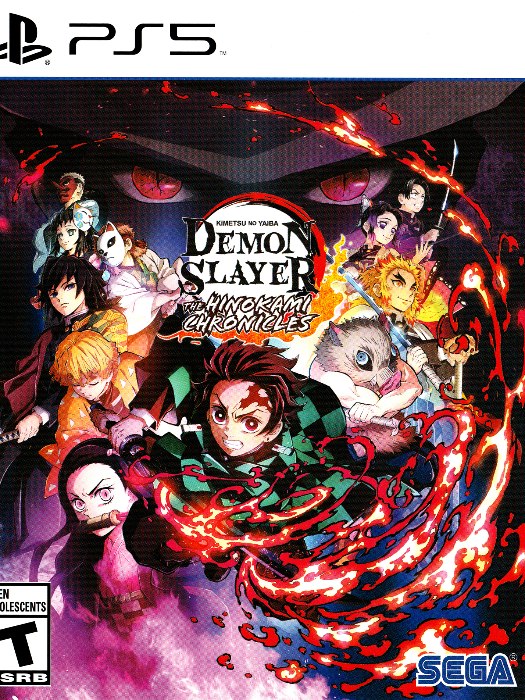 Demon slayer the hinokami chronicles ps5 boş oyun kutusu ve kapak baskısı