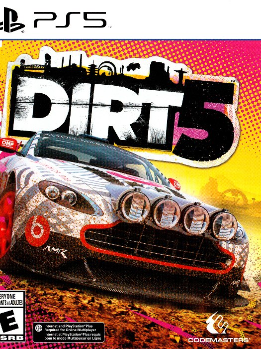 Dirt 5 ps5 boş oyun kutusu ve kapak baskısı
