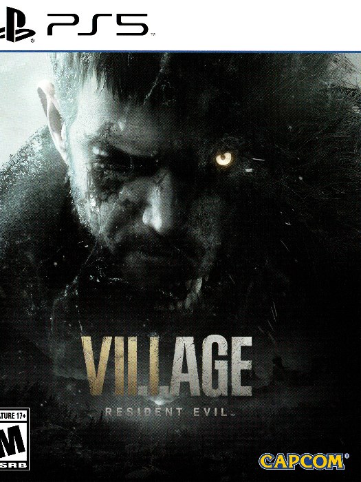 Resident evil village ps5 boş oyun kutusu ve kapak baskısı