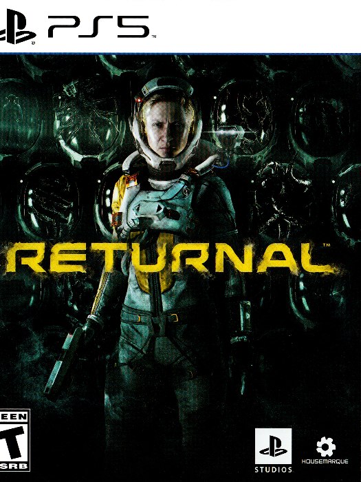 Returnal ps5 boş oyun kutusu ve kapak baskısı
