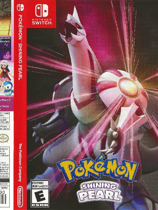 Pokemon Shining Pearl Nintendo Switch boş oyun kutusu ve kapak baskısı