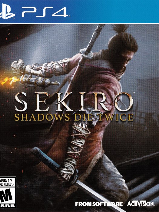 Sekiro Shadows Die Twice PS4 boş oyun kutusu ve kapak baskısı