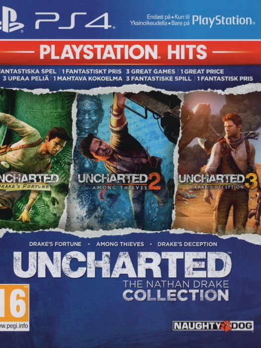 Uncharted Nathan Drake Collection PS4 boş oyun kutusu ve kapak baskısı