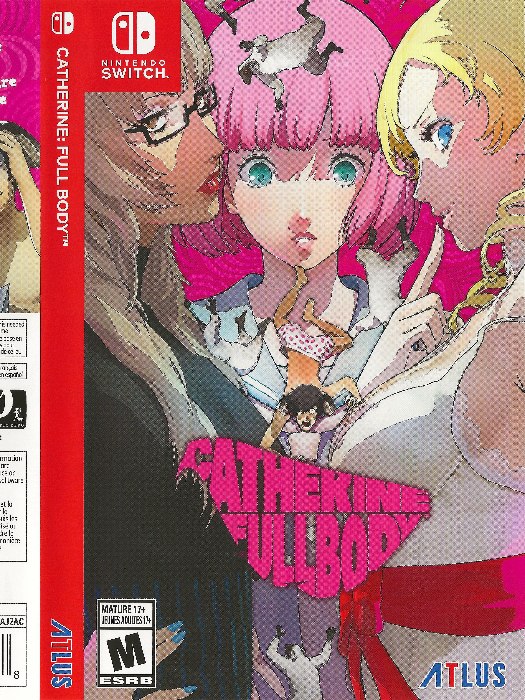 Catherine FullBody Nintendo Switch boş oyun kutusu ve kapak baskısı