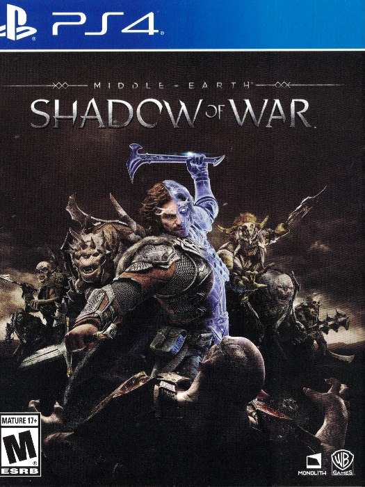 Shadow Of War PS4 boş oyun kutusu ve kapak baskısı