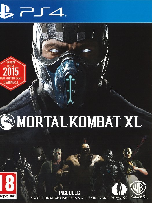 Mortal Kombat Xl PS4 boş oyun kutusu ve kapak baskısı