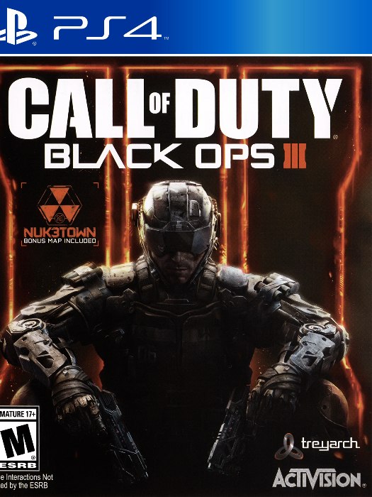 Call of Duty Black Ops 3 PS4 boş oyun kutusu ve kapak baskısı