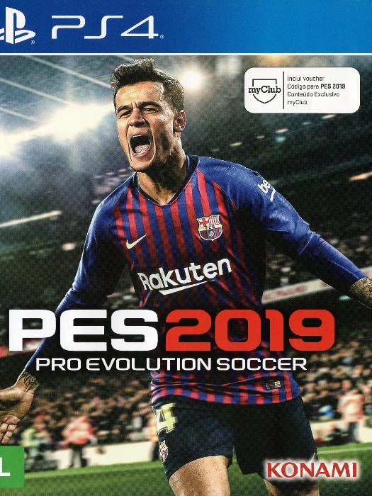 Pes 2019 PS4 boş oyun kutusu ve kapak baskısı