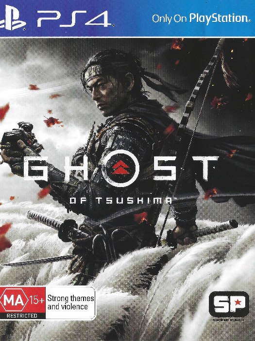 Ghost Of Tsushima PS4 boş oyun kutusu ve kapak baskısı