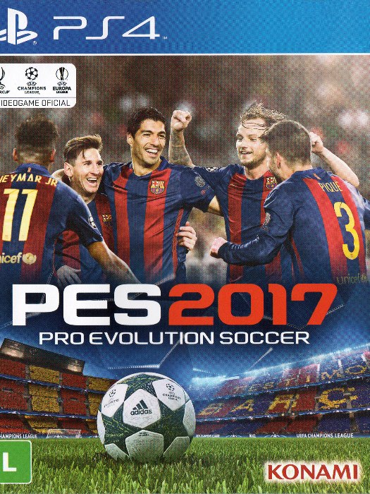Pes 2017 PS4 boş oyun kutusu ve kapak baskısı