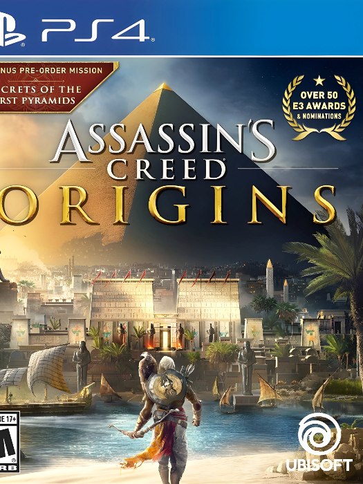 Assassins Creed Origins PS4 boş oyun kutusu ve kapak baskısı