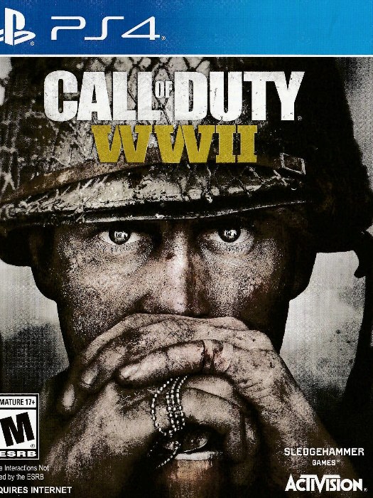 Call of Duty WW2 PS4 boş oyun kutusu ve kapak baskısı