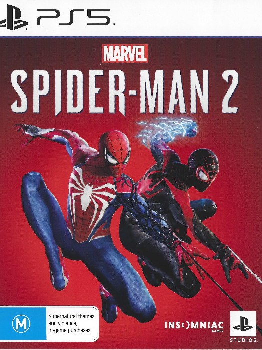 Spider Man 2 PS5 boş oyun kutusu ve kapak baskısı