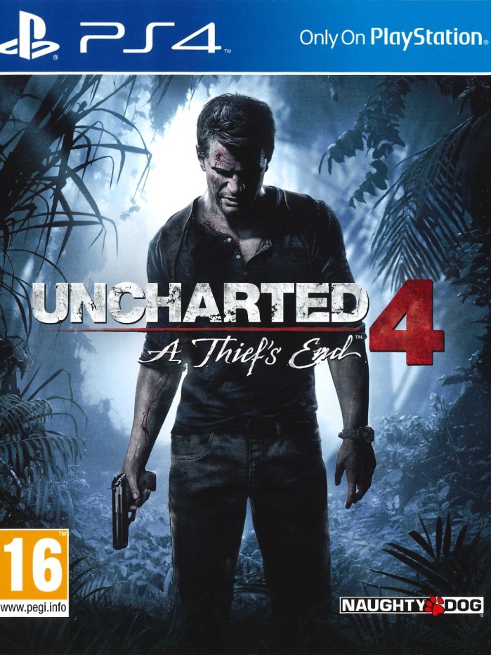 Uncharted 4 Bir Hırsızın Sonu PS4 boş oyun kutusu ve kapak baskısı