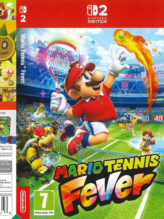 Mario Tennis Fever Nintendo Switch 2 boş oyun kutusu ve kapak baskısı
