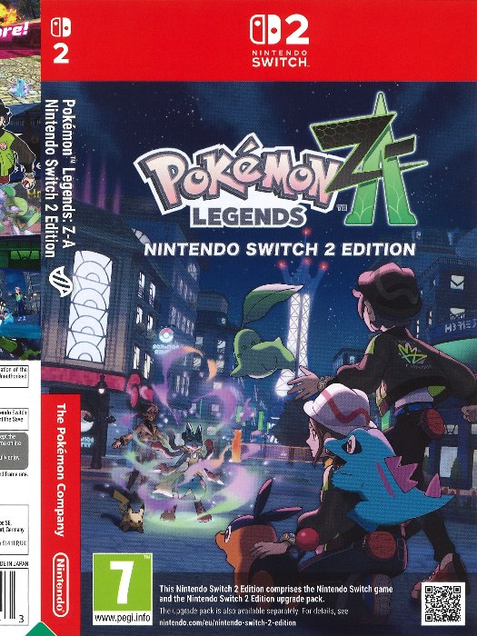 Pokemon Legends ZA Nintendo Switch 2 boş oyun kutusu ve kapak baskısı