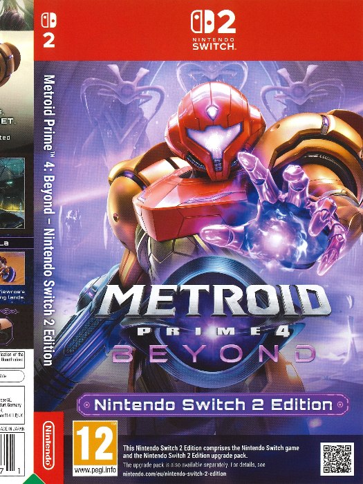 Metroid Prime 4 Beyond Nintendo Switch 2 boş oyun kutusu ve kapak baskısı
