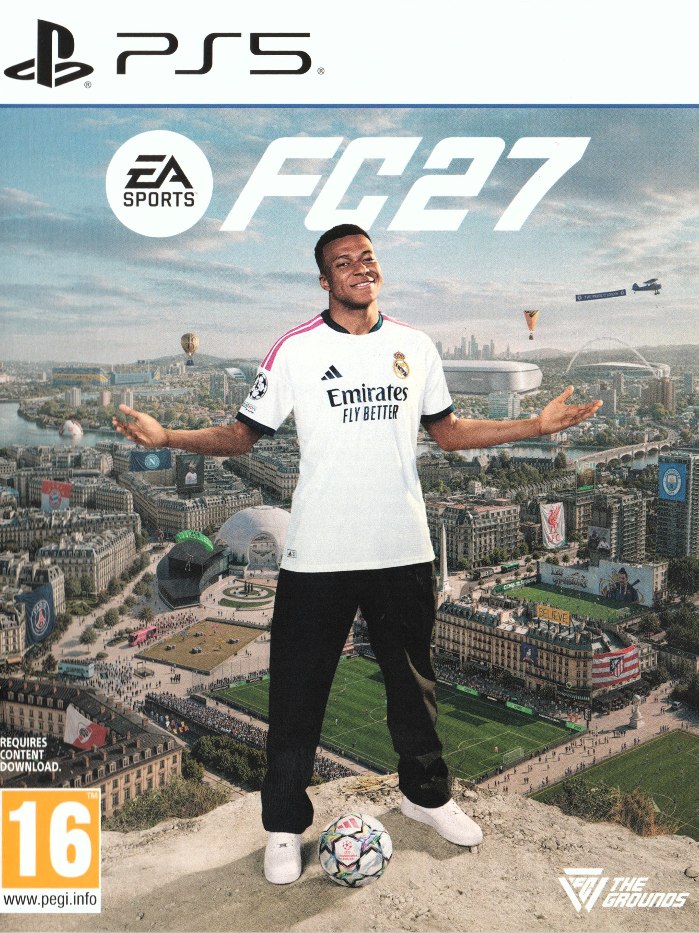 FC 27 PS5 boş oyun kutusu ve kapak baskısı
