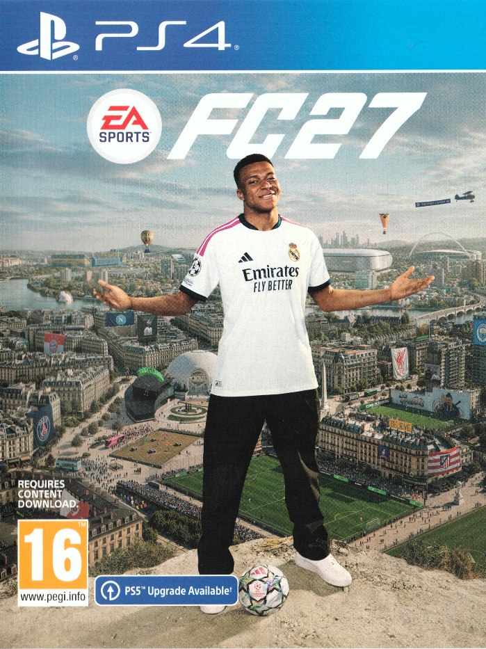 FC 27 PS4 boş oyun kutusu ve kapak baskısı