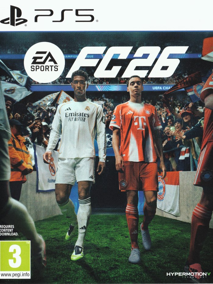 FC 26 PS5 boş oyun kutusu ve kapak baskısı