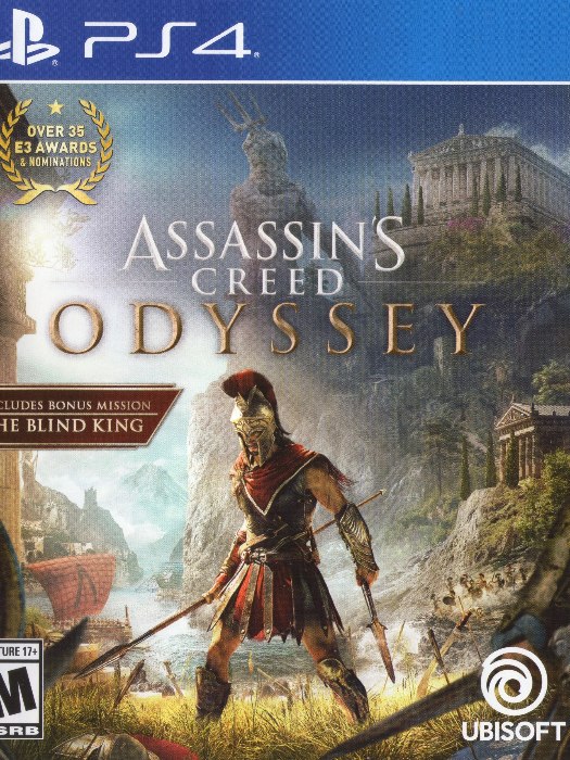 Assassins Creed Odyssey PS4 boş oyun kutusu ve kapak baskısı