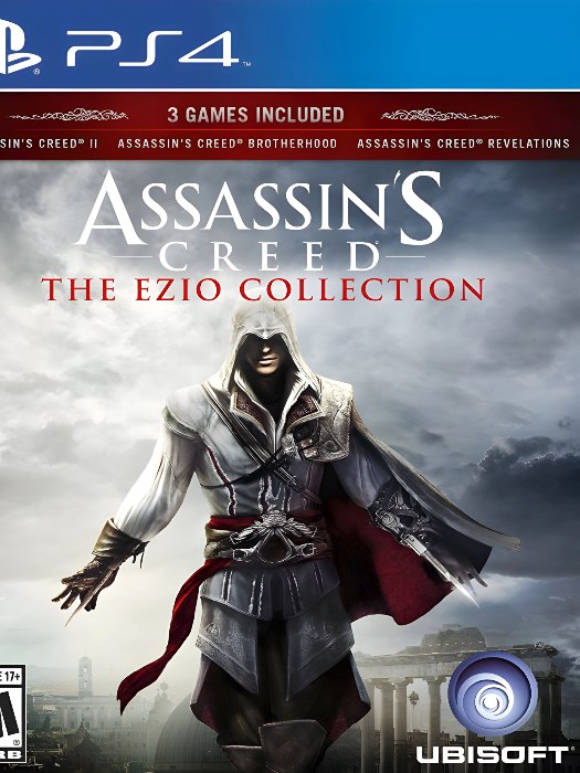 Assassins Creed Ezio Collection PS4 boş oyun kutusu ve kapak baskısı