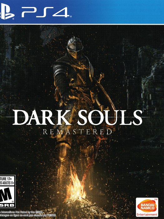 Dark Souls Remastered PS4 boş oyun kutusu ve kapak baskısı