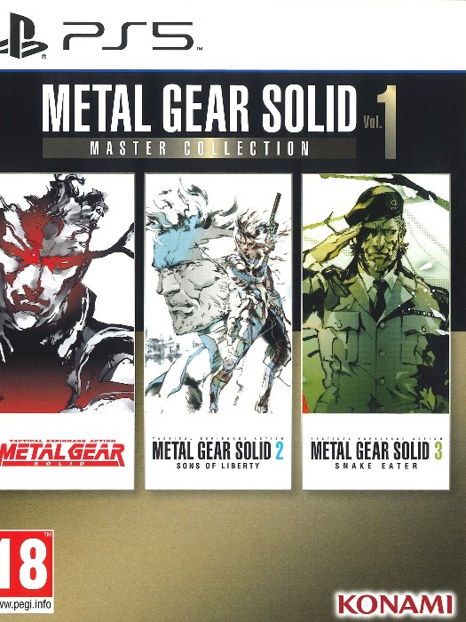 Metal Gear Solid Vol 1 PS5 boş oyun kutusu ve kapak baskısı