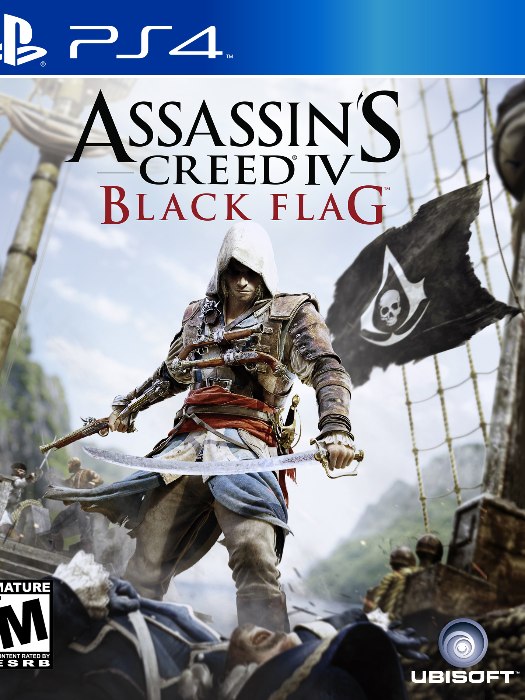 Assassins Creed Black Flag PS4 boş oyun kutusu ve kapak baskısı