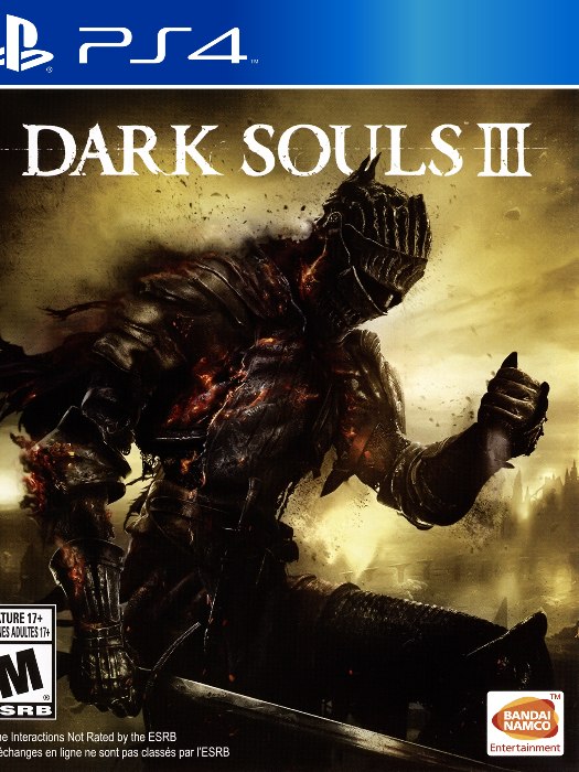 Dark Souls 3 PS4 boş oyun kutusu ve kapak baskısı