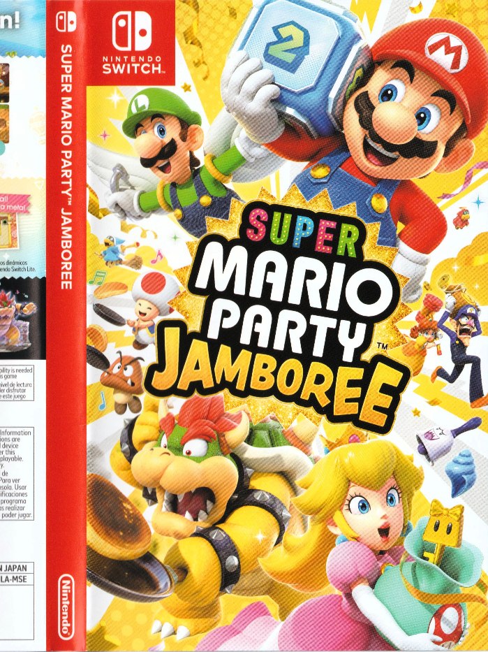 Super Mario Party Jamboree Nintendo Switch boş oyun kutusu ve kapak baskısı